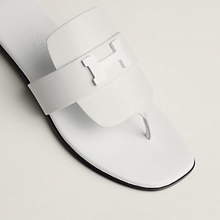 White hermes clearance style sandals